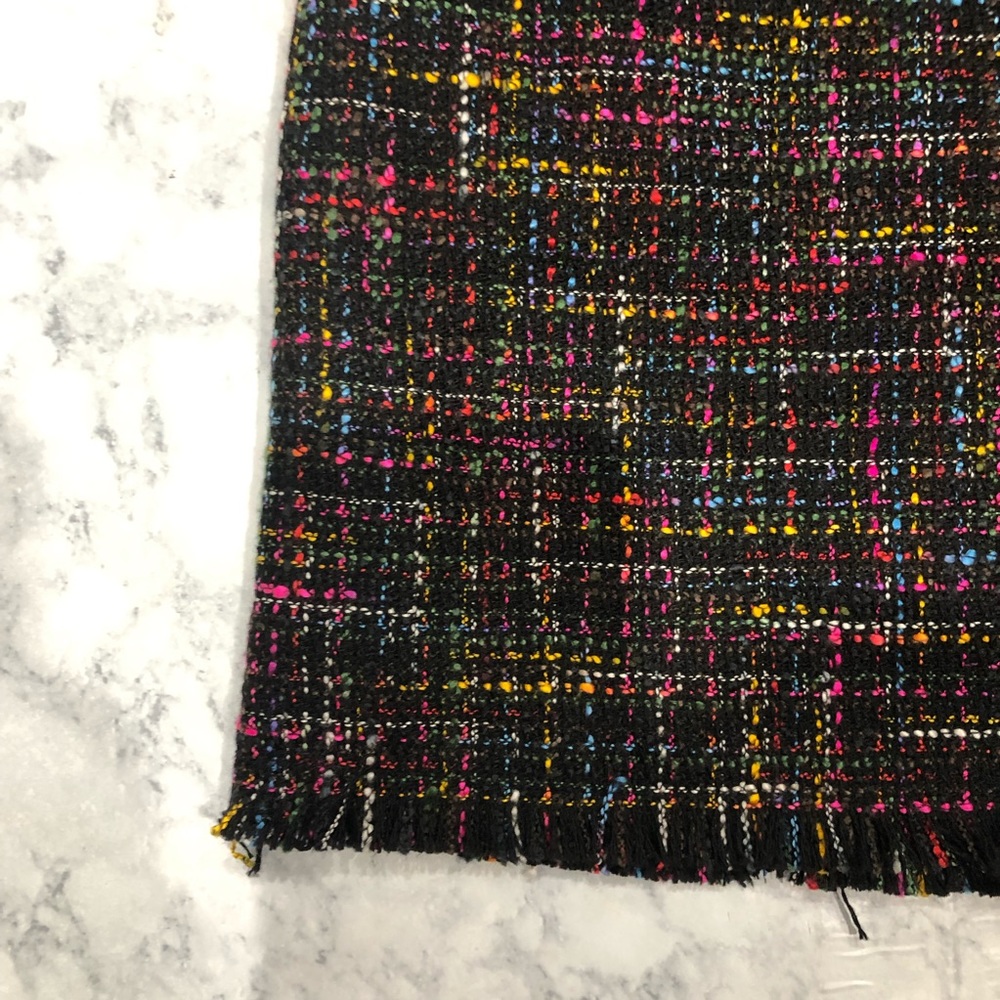 NWT H&M TEXTURED WEAVED SKIRT MULTICOLORED - Picture 4 of 6